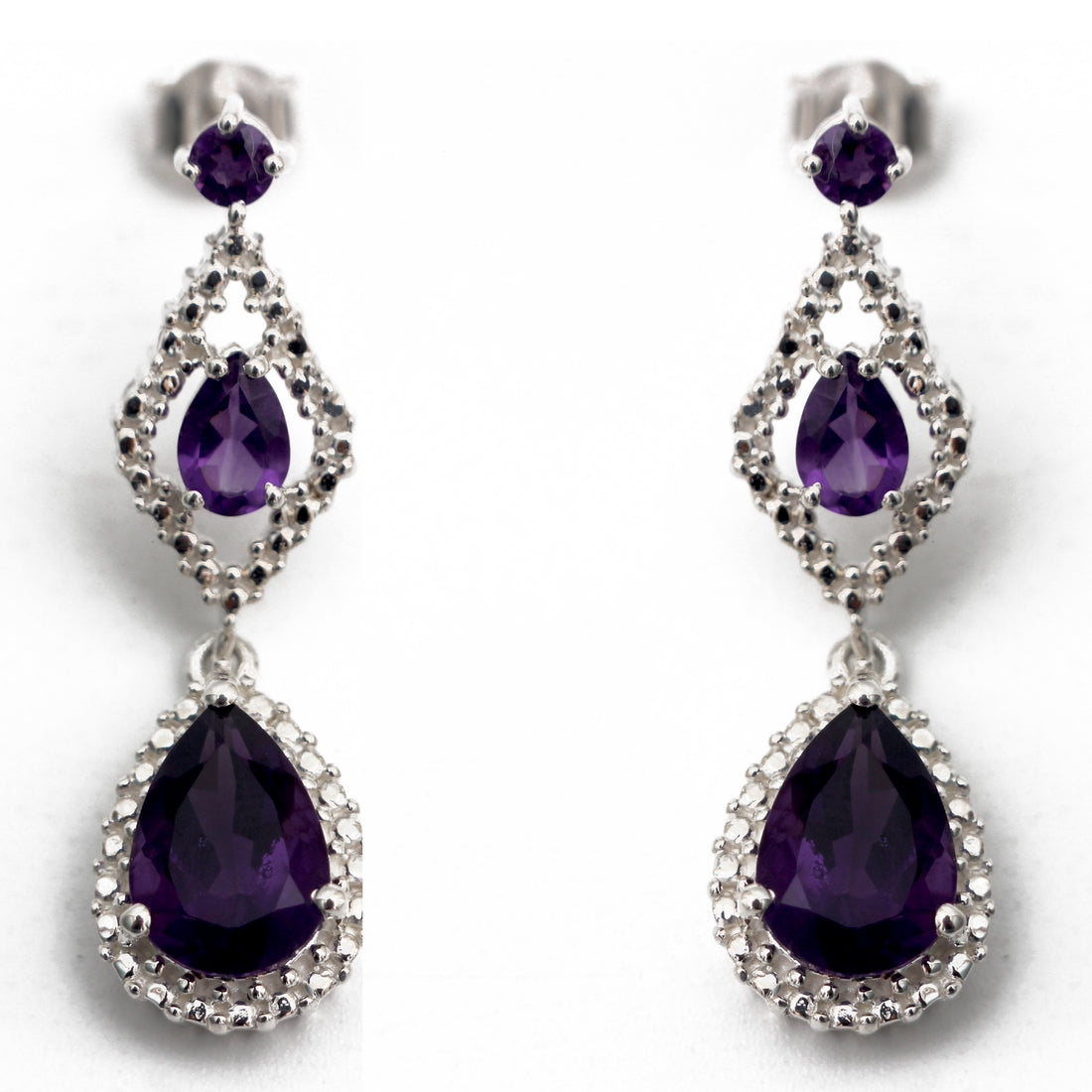 THE COLOSSAL Amethyst Dangle and Drop Earrings