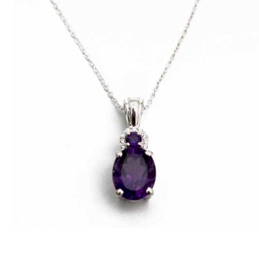 Mystic Lavender: Amethyst Pendant Necklace (Comes with a 925 Silver chain)