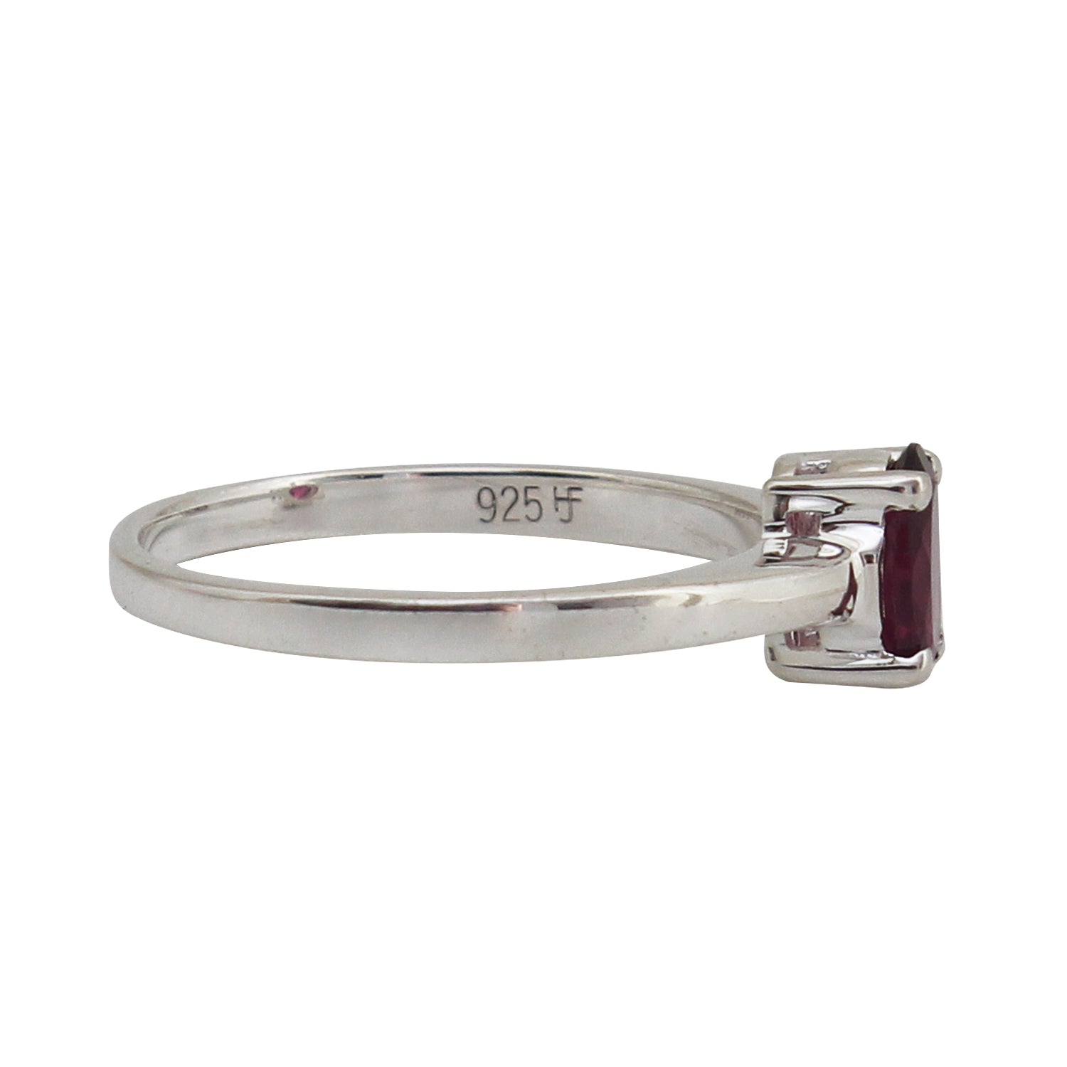 Natural Purple Rhodolite Garnet Oval Gemstone Ring
