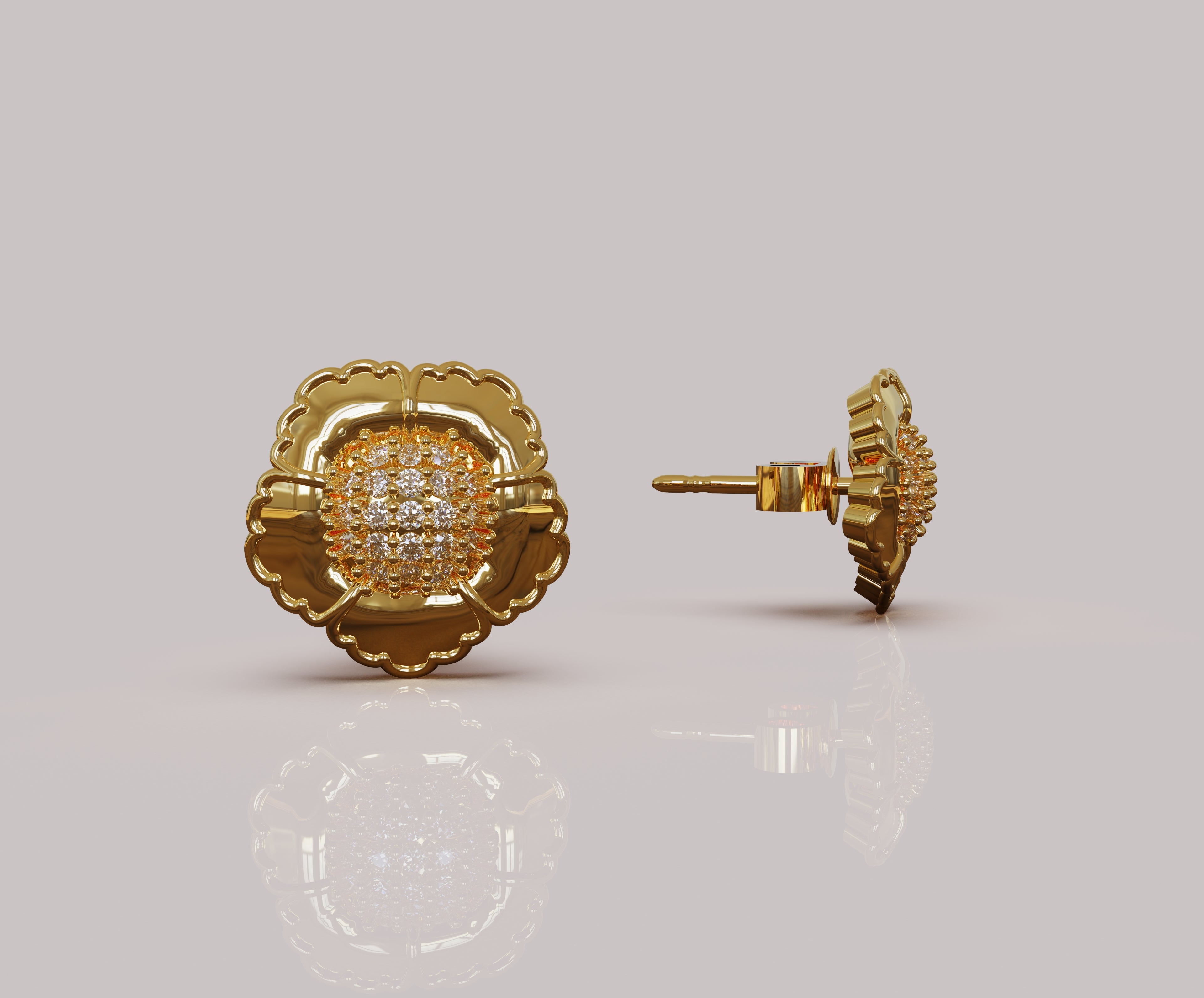 Diamond core earrings