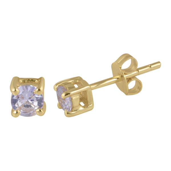 4 MM Classic Iced Out Earrings