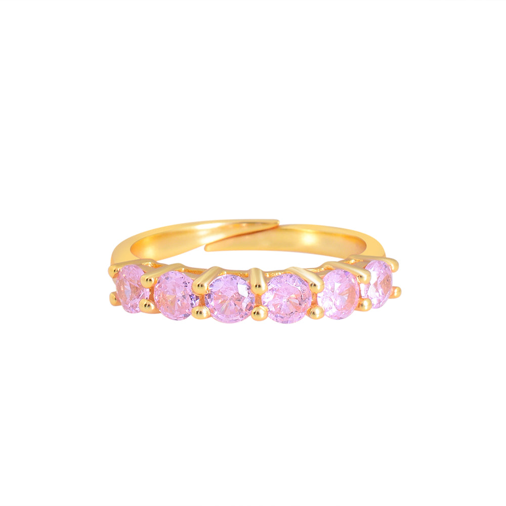 Pink Crown Ring - (Adjustable)