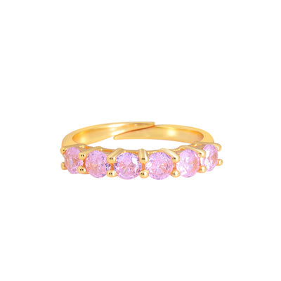 Pink Crown Ring - (Adjustable)
