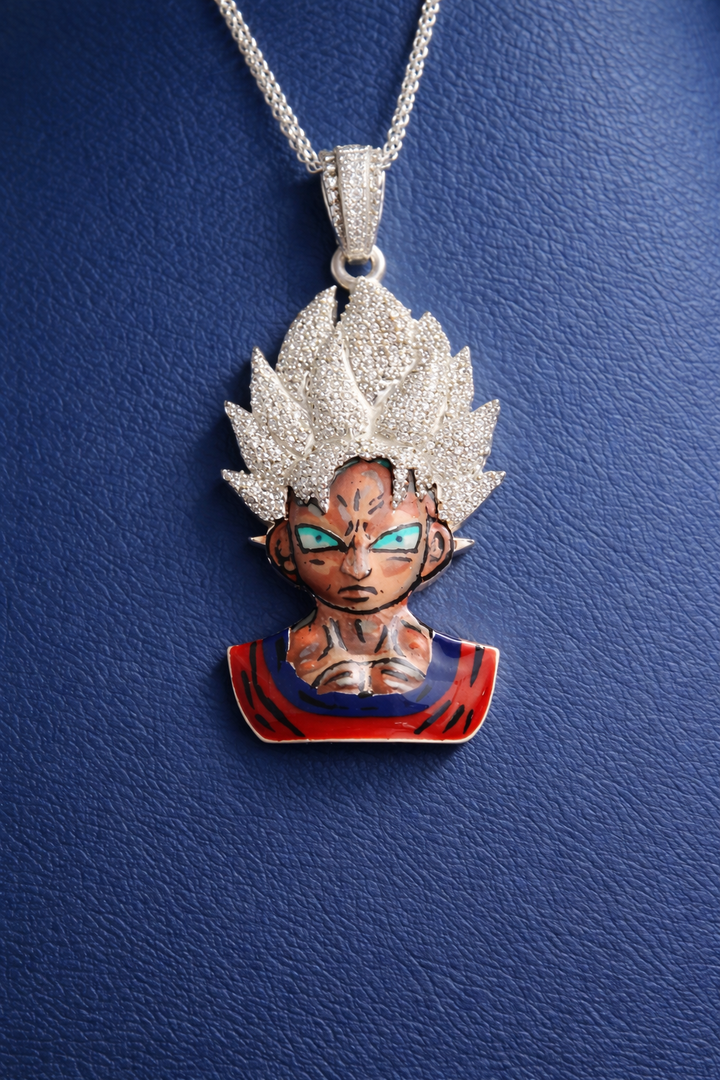 ED Iced Out Goku Pendant