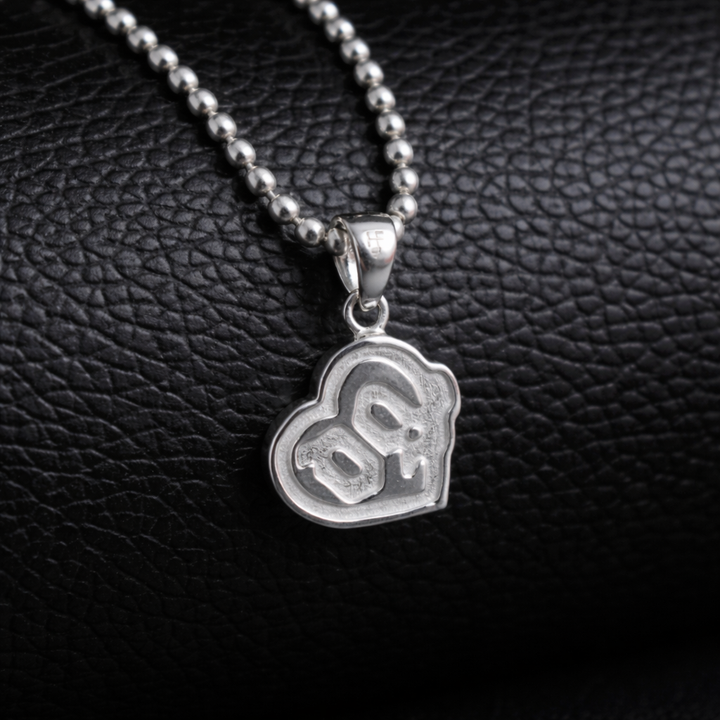 ED Heart Initial Pendant