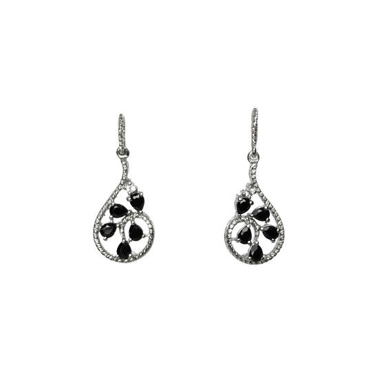 Paisley Natural Black Spinel Earring