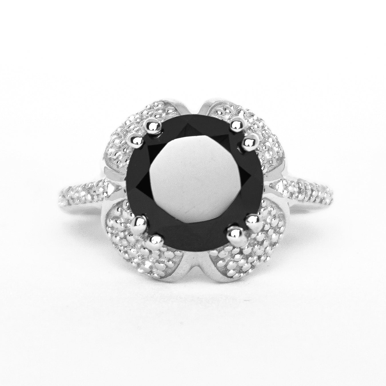 Exquisite Ring Black Spinel Gemstone