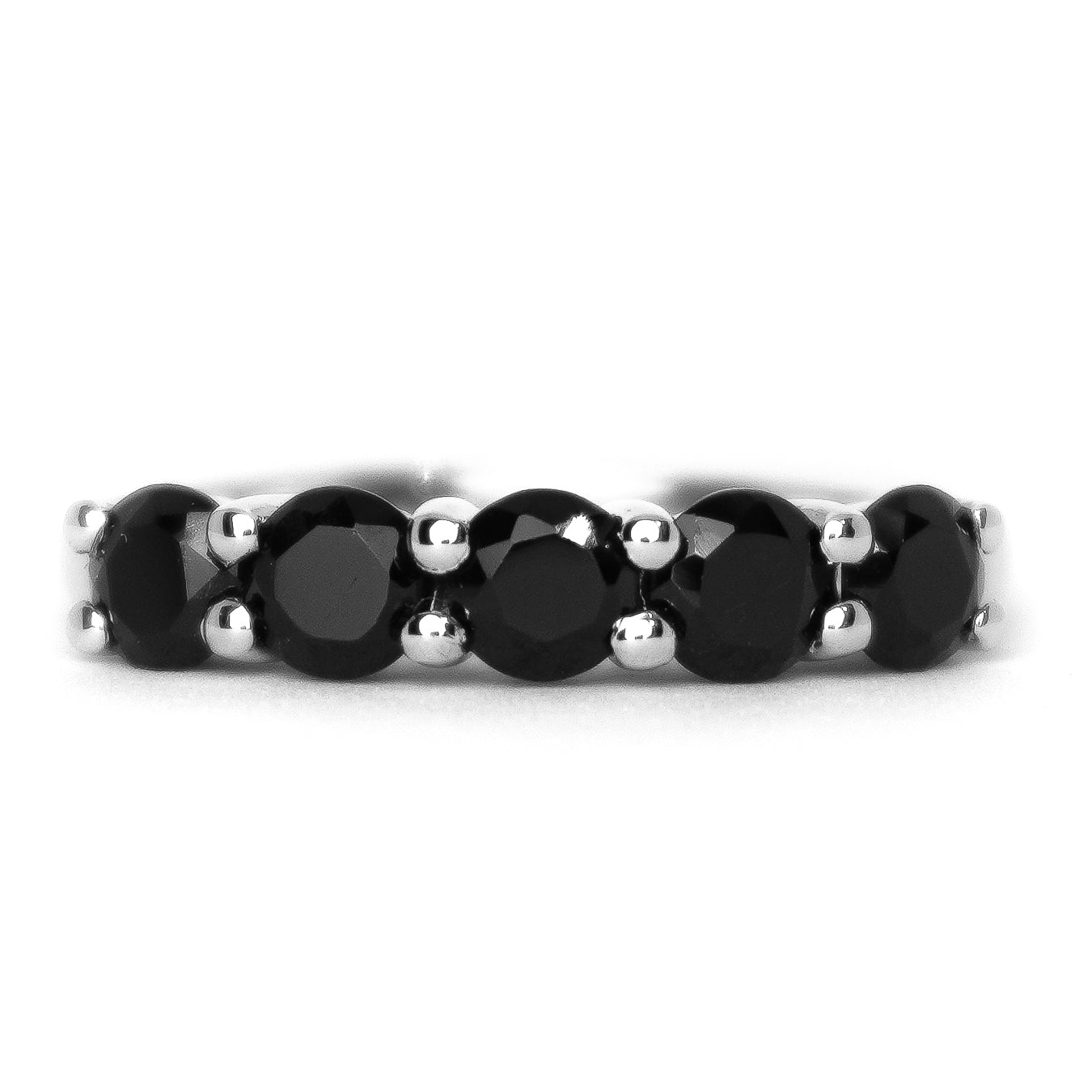 Black Spinel 5 Stone Ring
