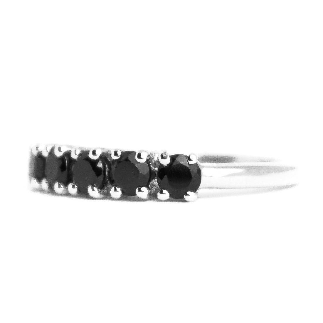 Black Spinel 5 Stone Ring