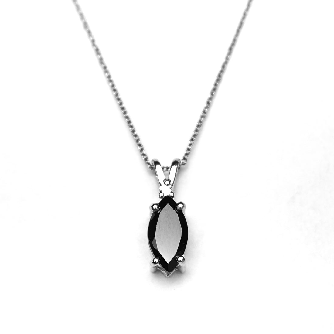Black Spinel Marquise Pendant