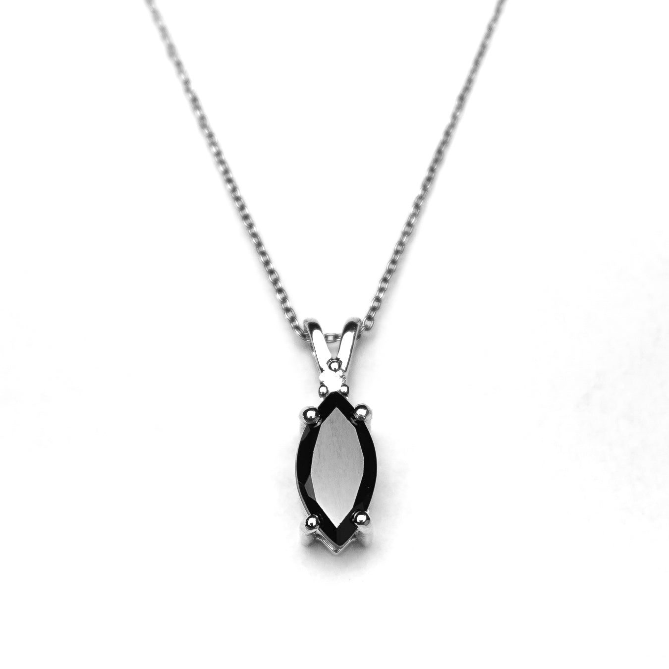 Black Spinel Marquise Pendant