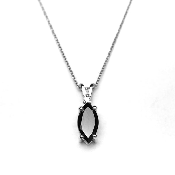 Black Spinel Marquise Pendant