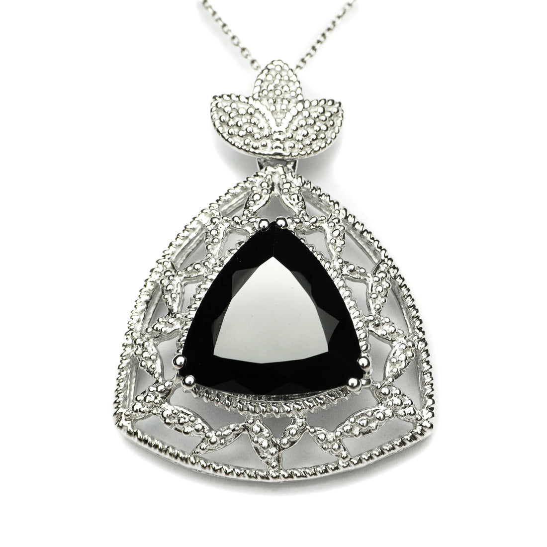 "THE VATICAN" Natural Black Spinel Pendant (Comes with a complimentary Silver Chain)