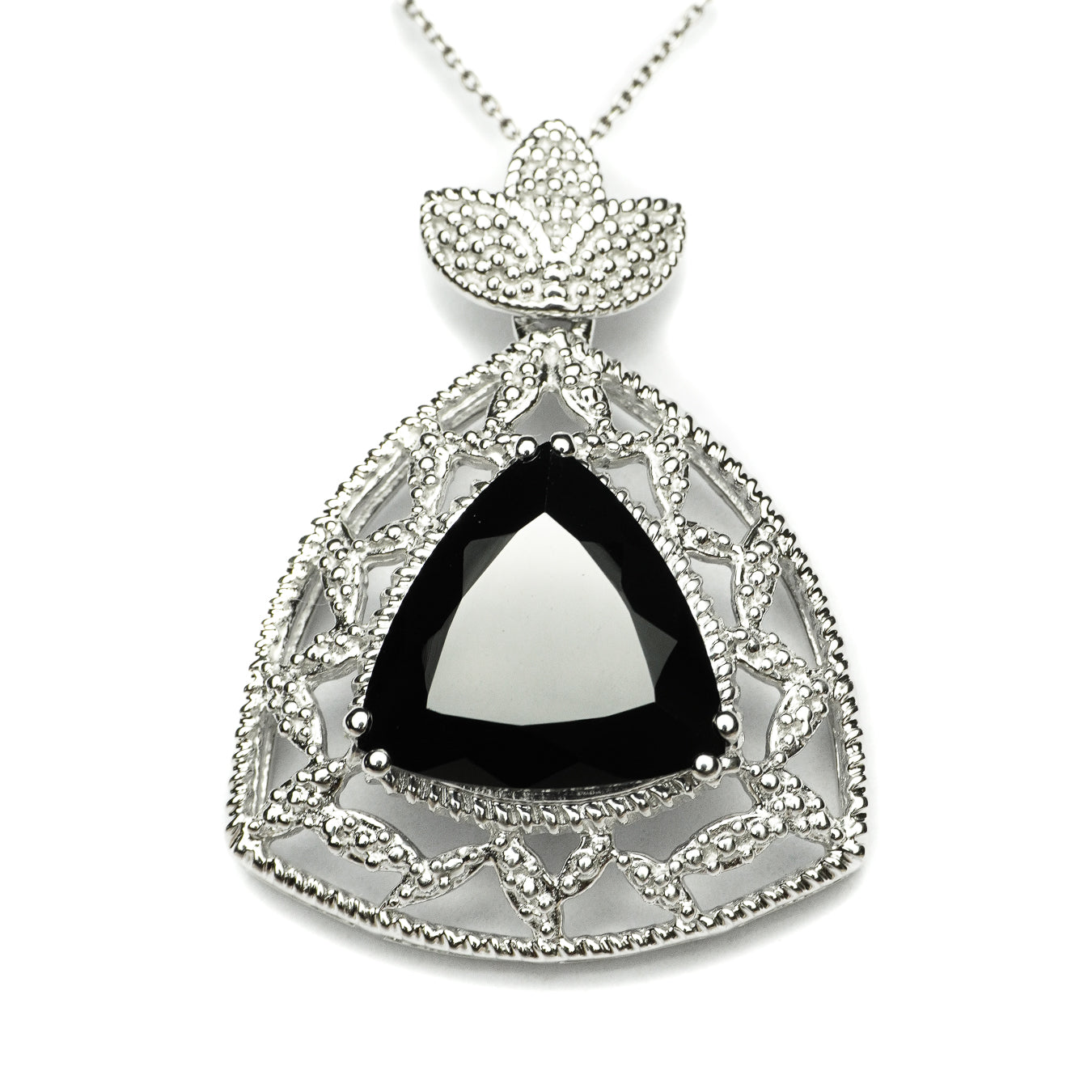 "THE VATICAN" Natural Black Spinel Pendant (Comes with a complimentary Silver Chain)