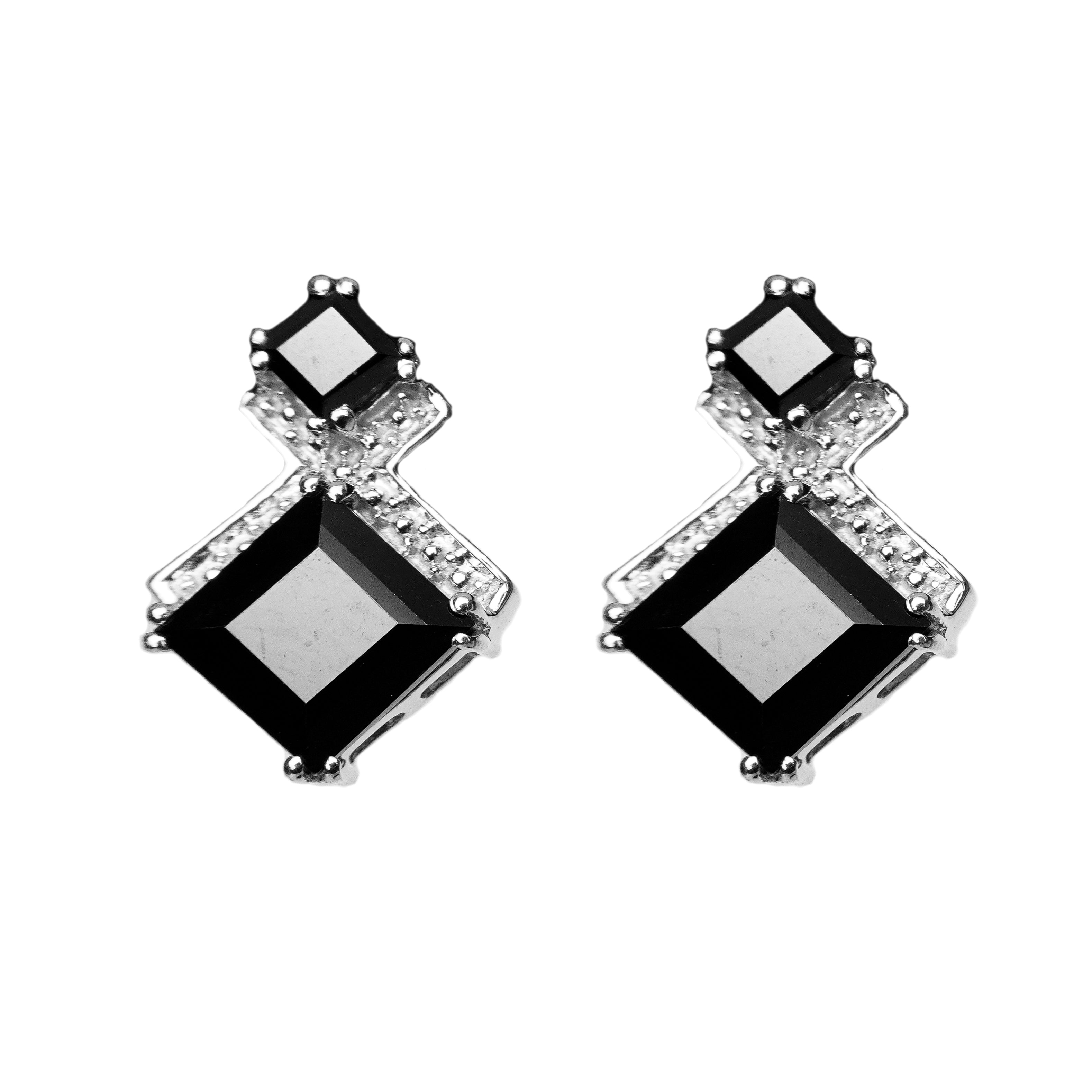 Black Spinel Designer Earring