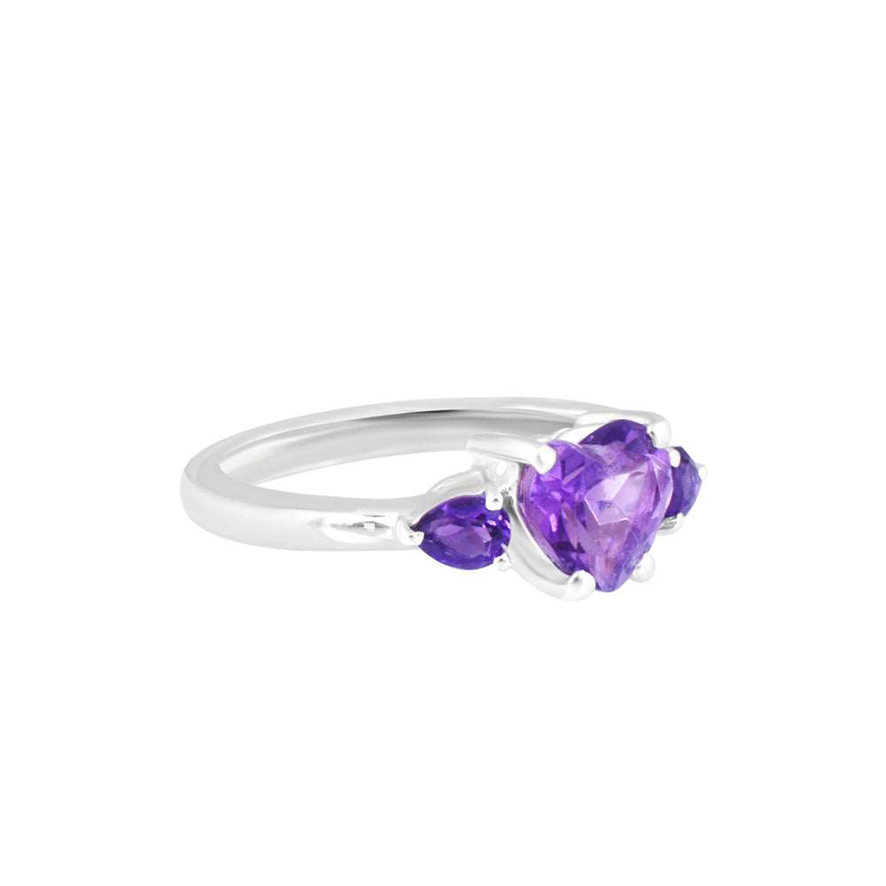 Amethyst Heart Ring