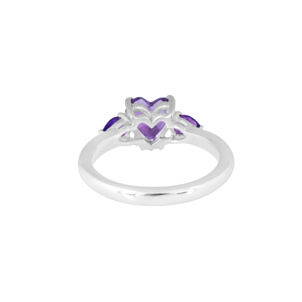 Amethyst Heart Ring