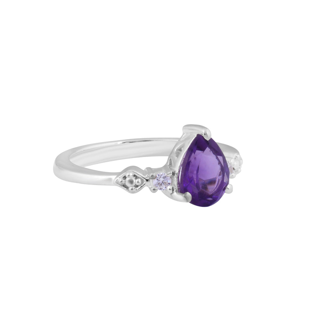 Purple Amethyst Designer Ring