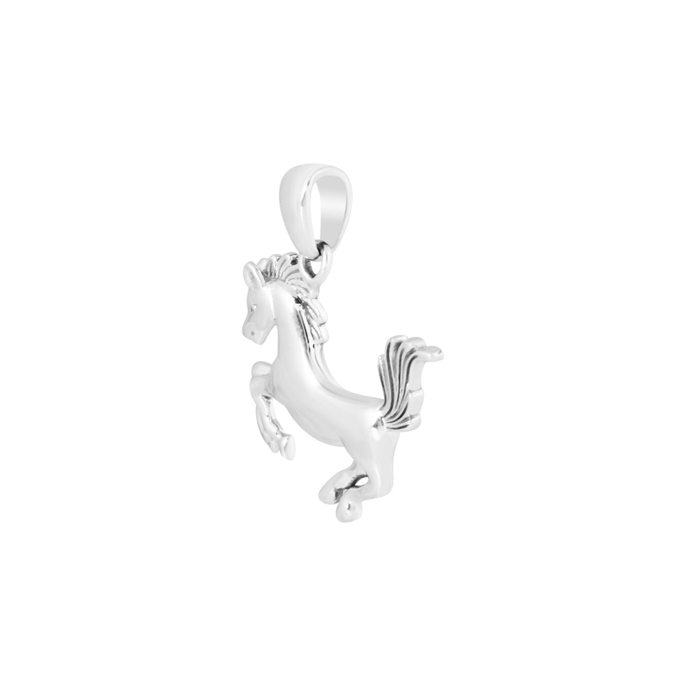 Sterling Silver Horse Pendant With Chain