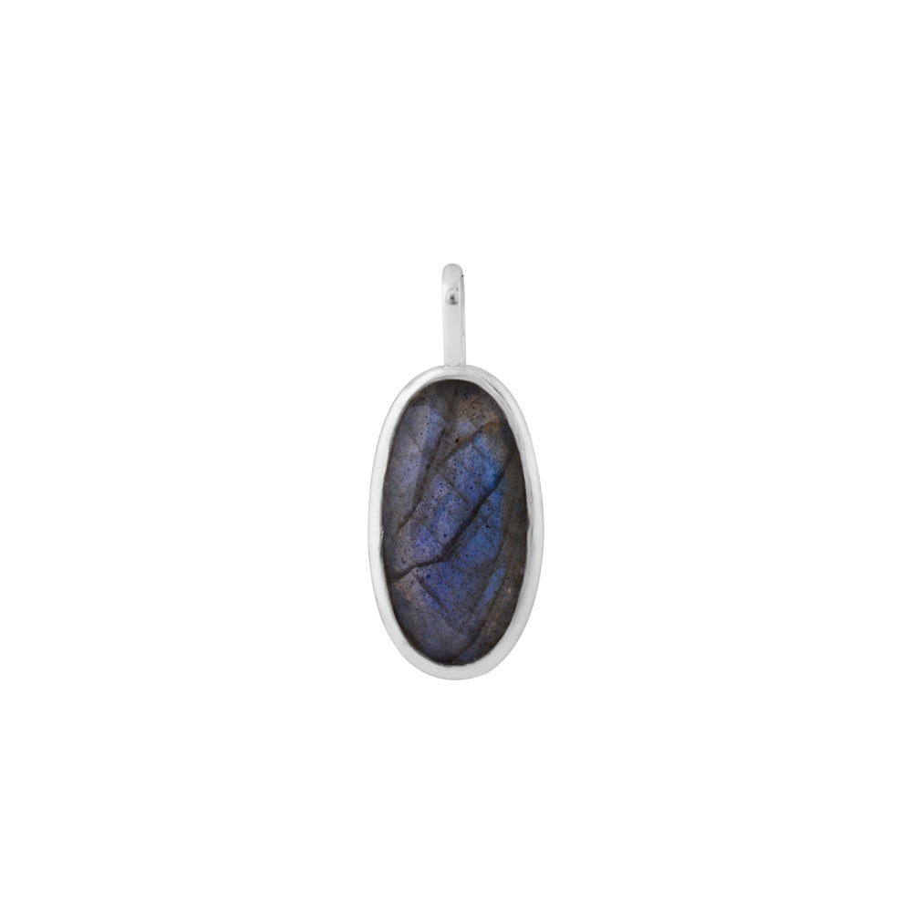 Natural Labradorite Oval Pendant