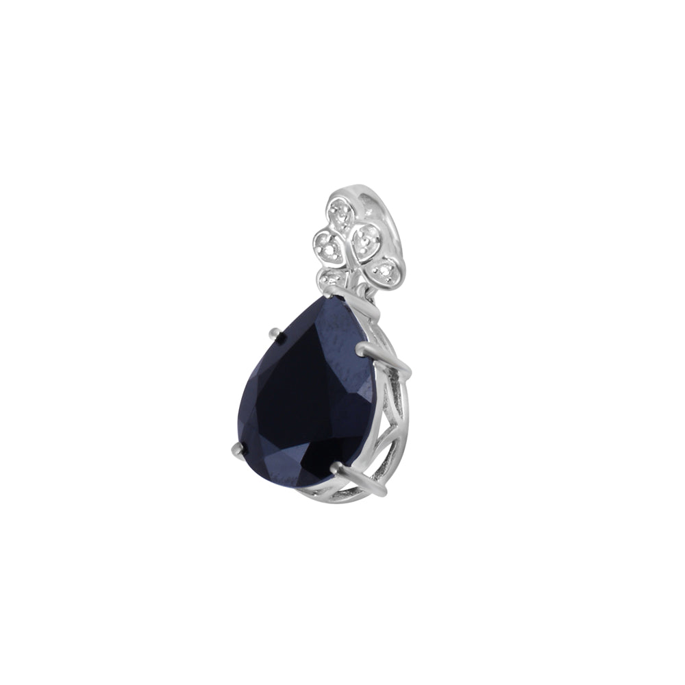 Black Spinel Pear Stone Pendant