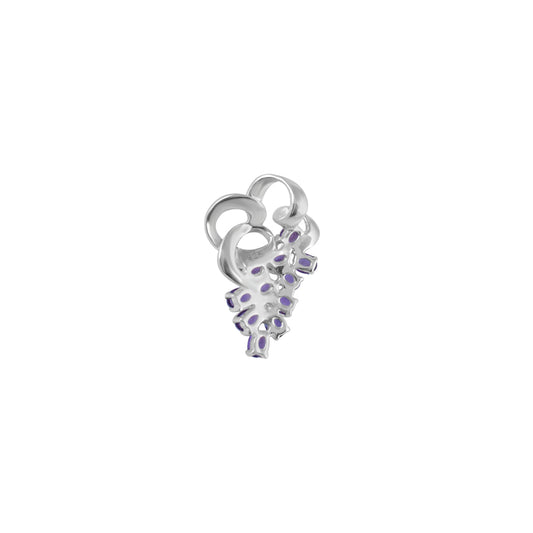 Amethyst Silver Pendant With Chain