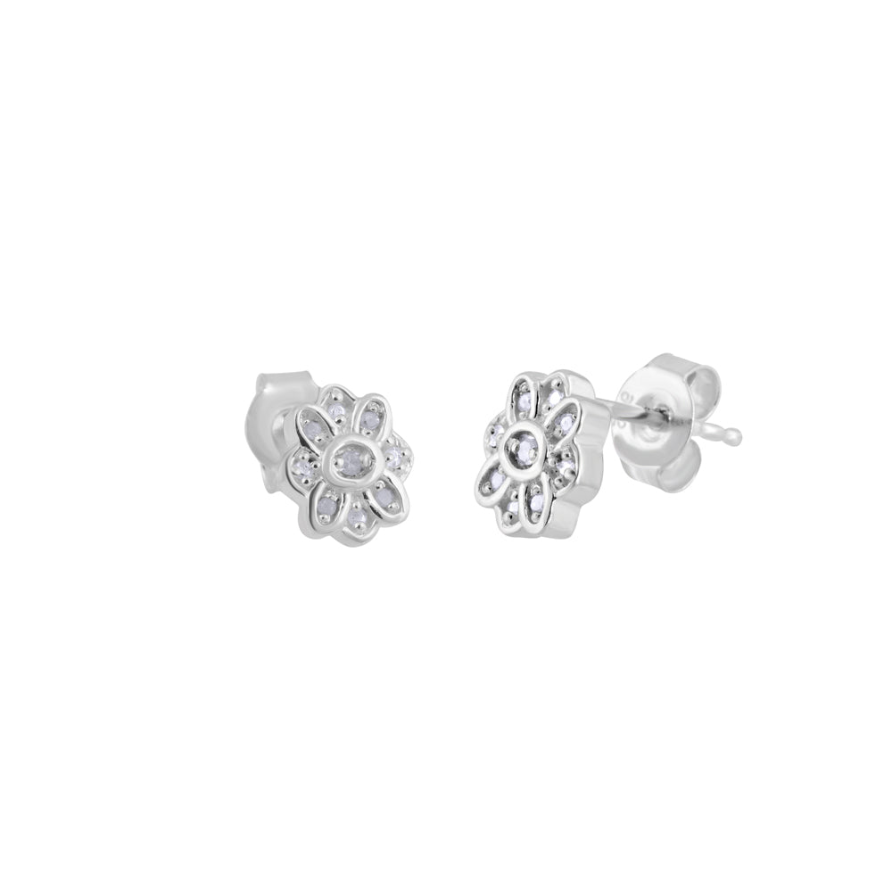 White Diamond Stud Earring
