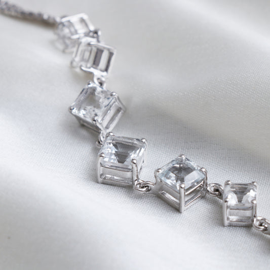 Natural White Topaz Bracelet