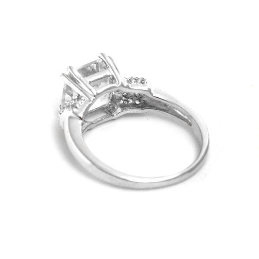 Genuine White Topaz Ring