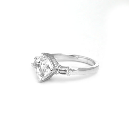 White Topaz Silver Ring