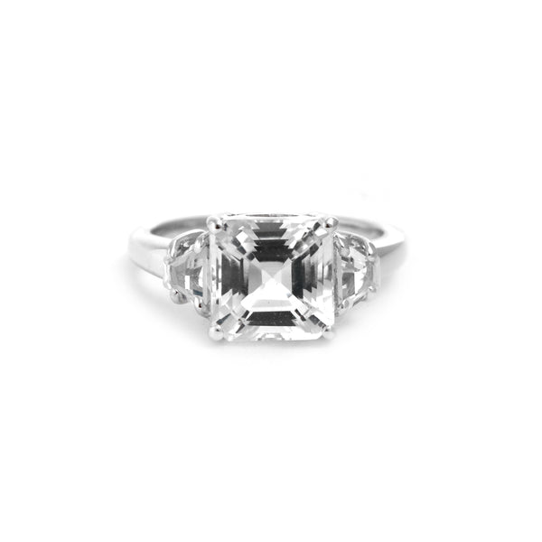 White Topaz Stone Ring