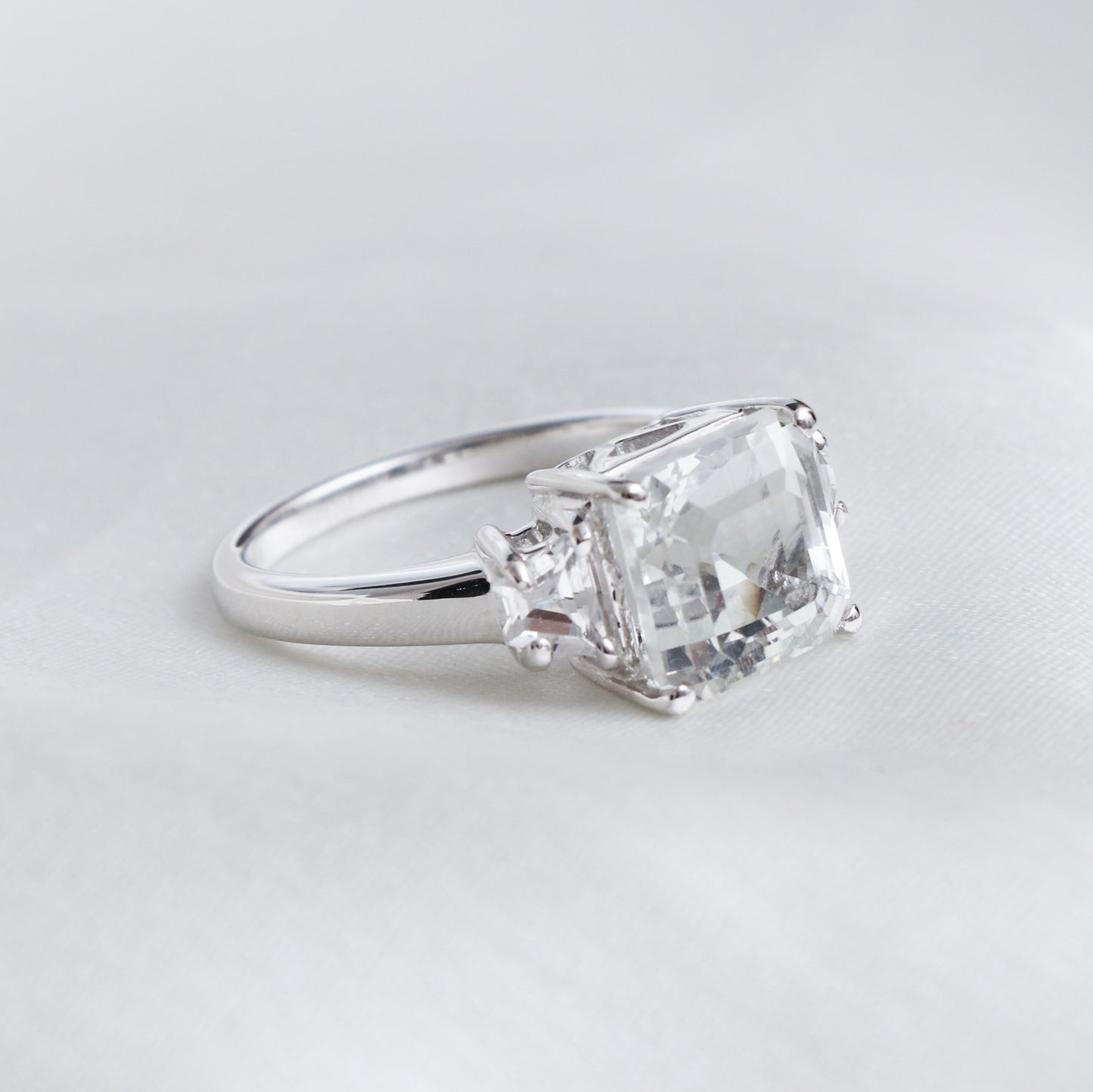 White Topaz Stone Ring