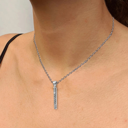 Geometric White Stone Pendant