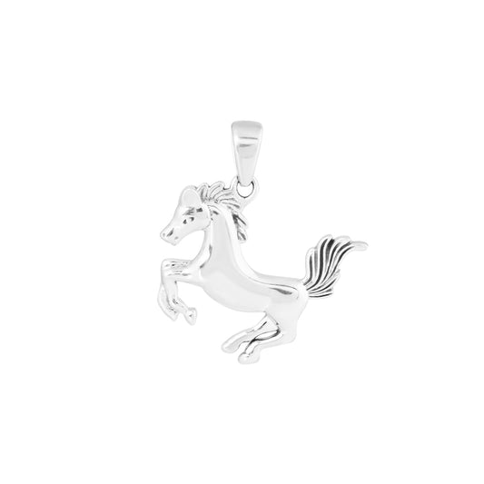 Sterling Silver Horse Pendant With Chain