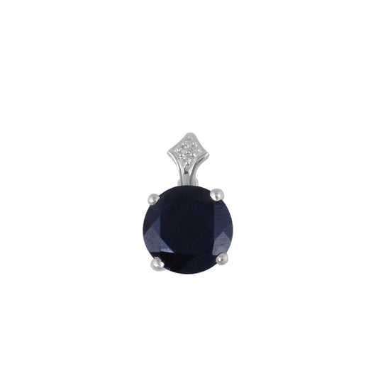 Black Spinel Round Pendant