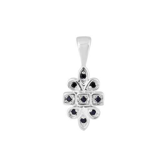 Black Diamond Silver Pendant