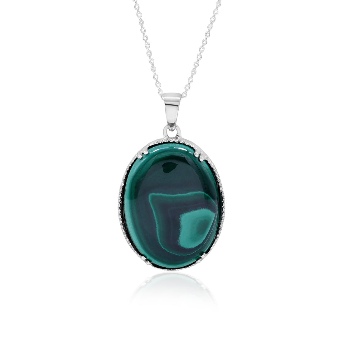 Malachite Cabochon Pendant Jewelry for Everyday Wear