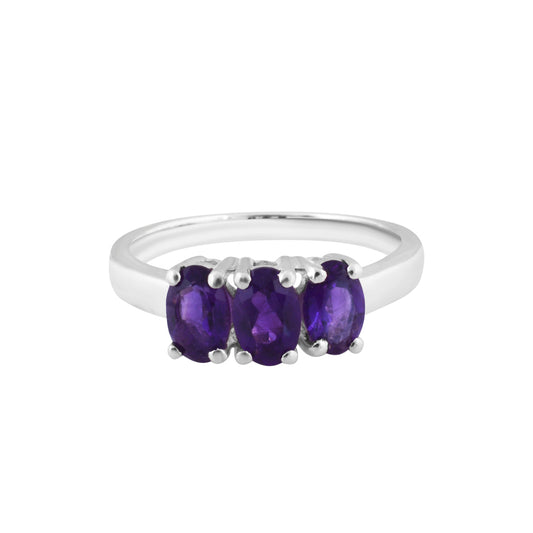 Amethyst Trio Ring