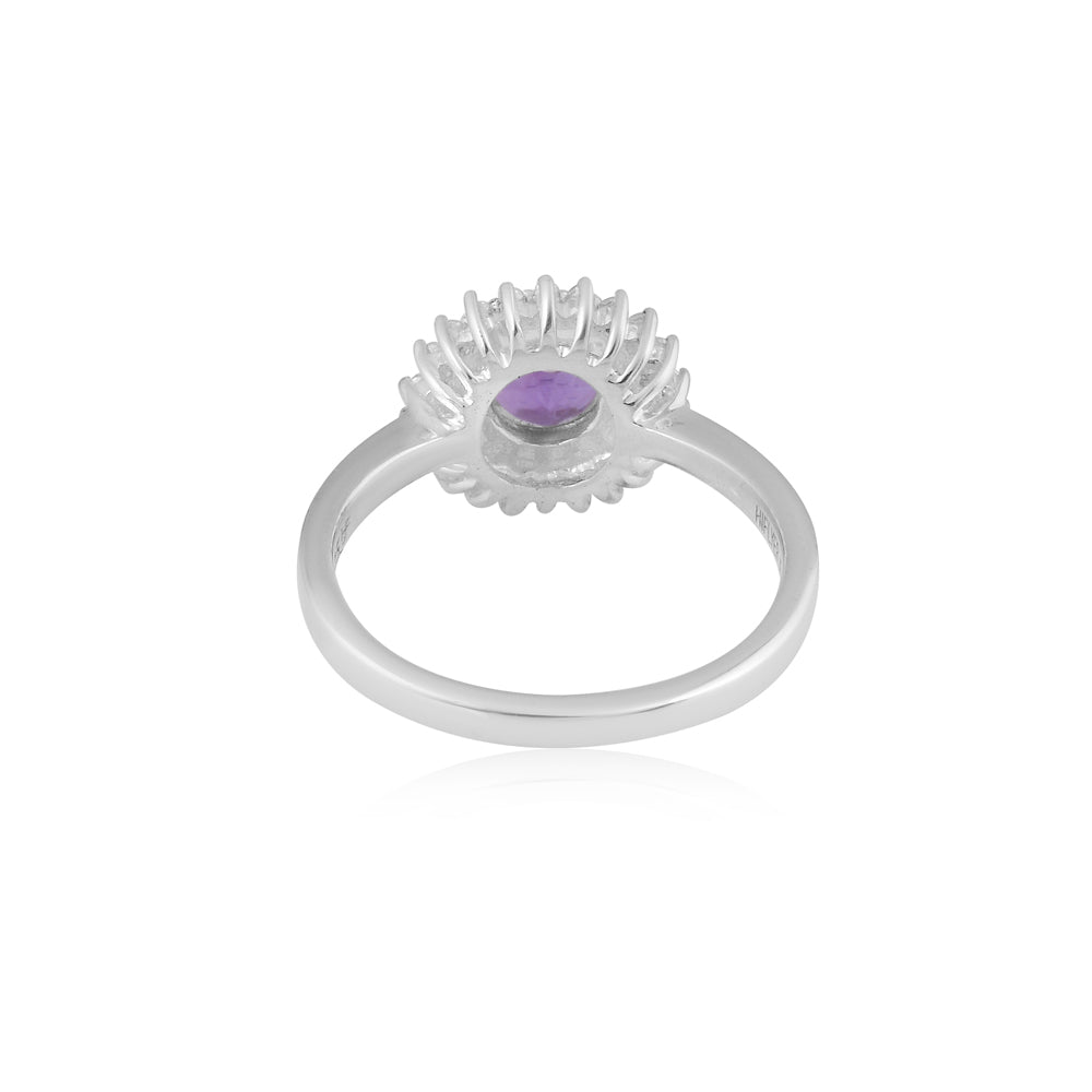 Majestic Bloom: Amethyst Cocktail Ring
