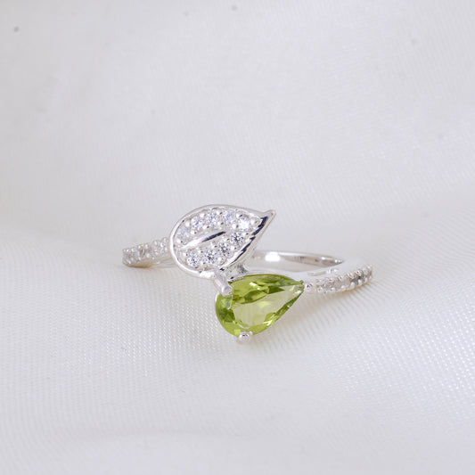 Green Peridot Ring