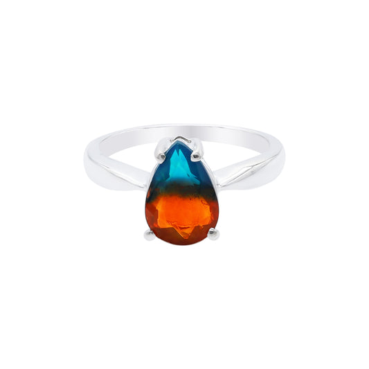 Peacock Opal Pear Ring