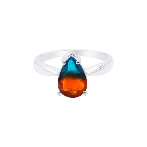 Peacock Opal Pear Ring