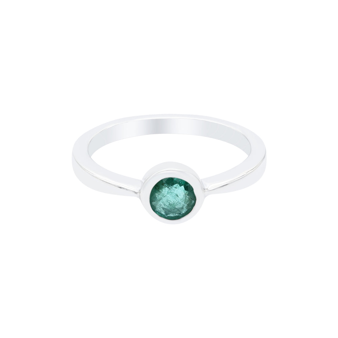 Natural Emerald Round Ring