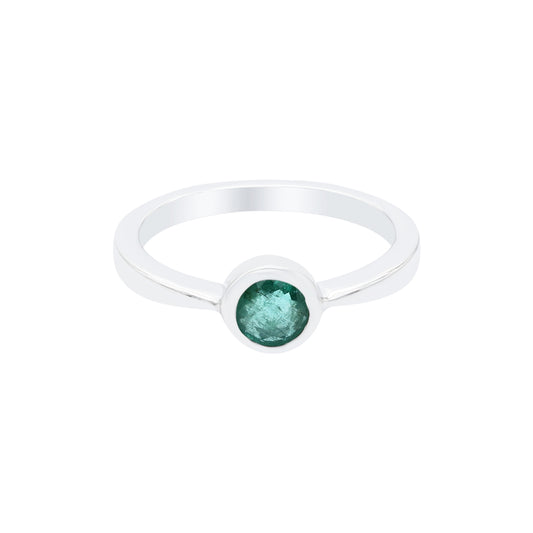Natural Emerald Round Ring