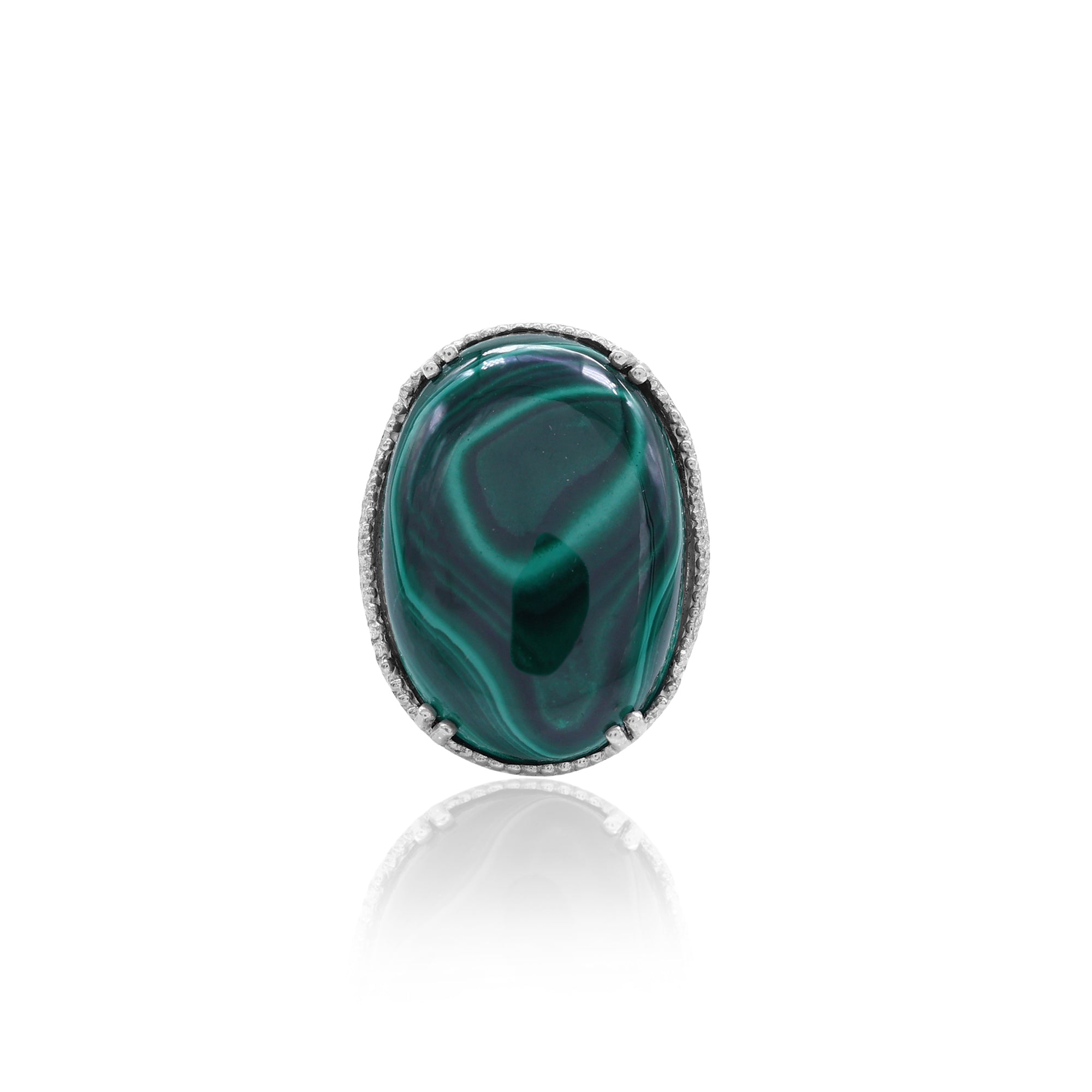 Malachite Statement Ring for Unisex