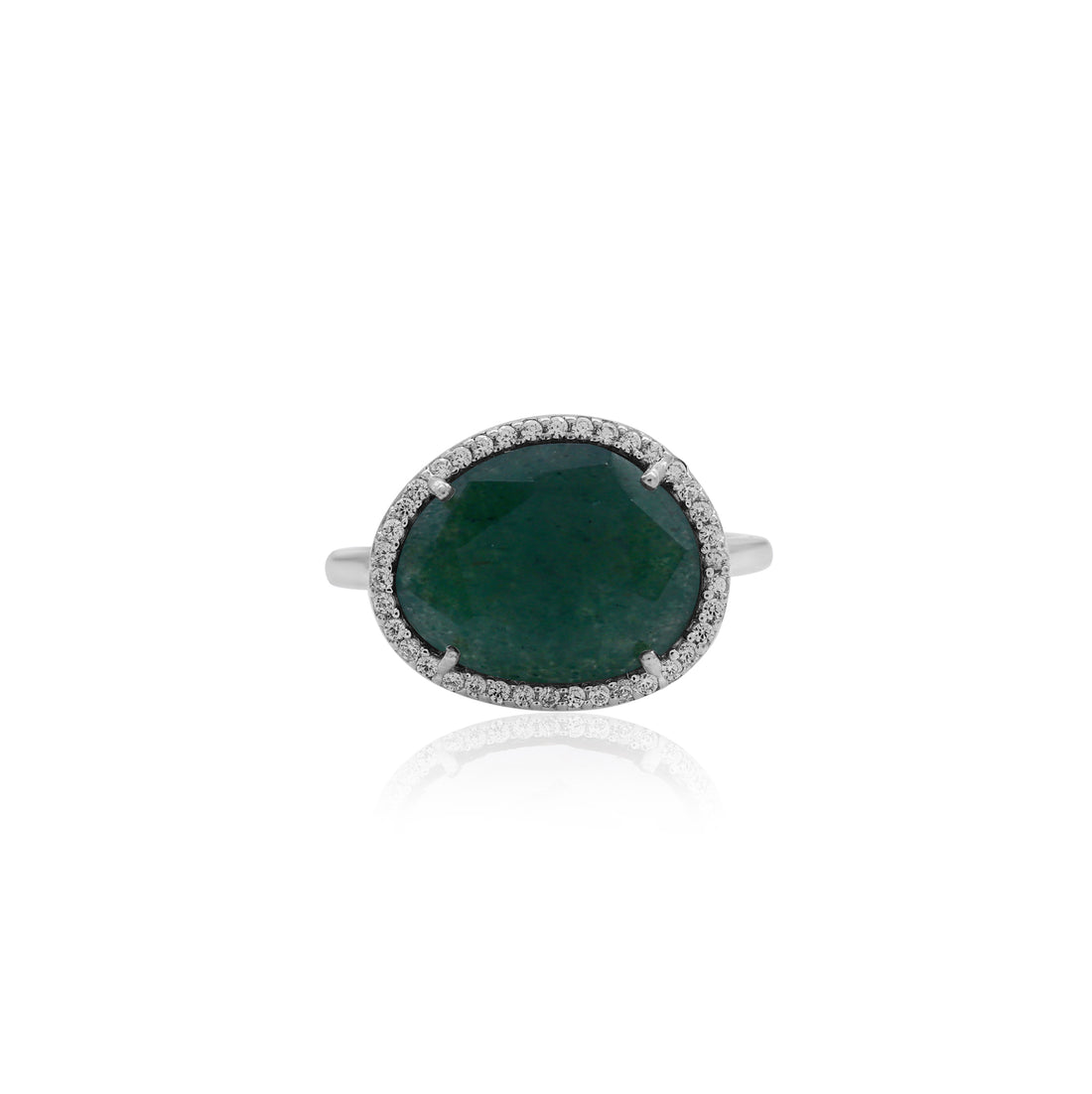 Natural Serpentine Gemstone Ring