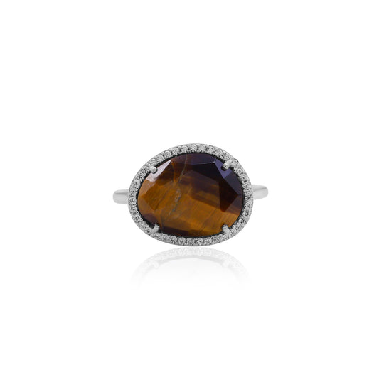 Stunning Tiger Eye Statement Ring