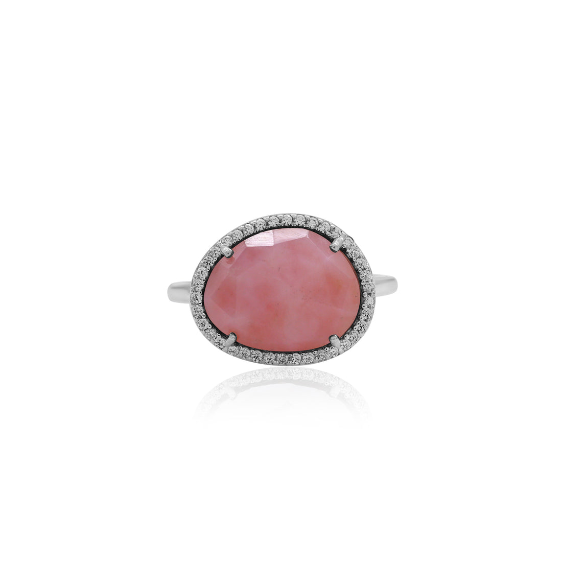 Pink Opal Gemstone Ring