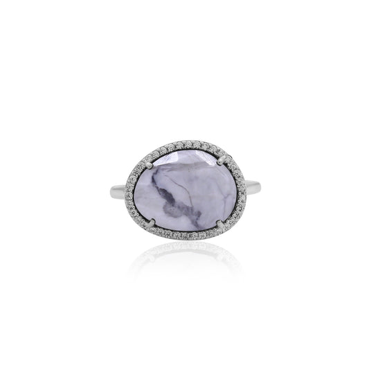 Stunning Howlite Gemstone Ring