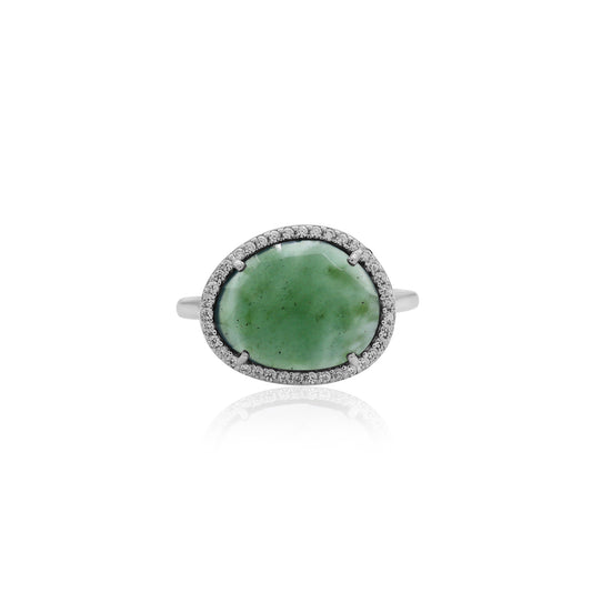 Green Aventurine Designer Ring
